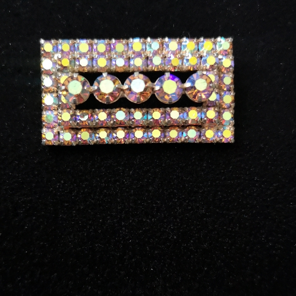 Vintage Estate Jewelry Juliana Attributed Aurora Borealis Brooch Stunning!